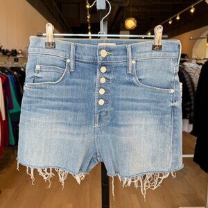 NWT  Mother Light Wash "The Pixie Dazzler Short Fray"